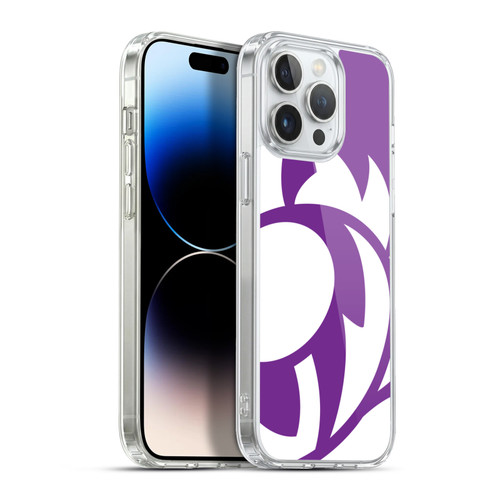 Scotland Rugby Oversized Thistle Purple Heather Soft Gel Case for Apple iPhone 13 Pro Max & MagSafe