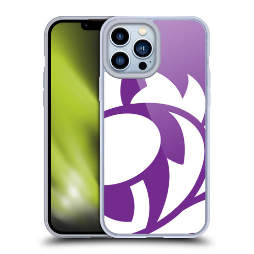 Scotland Rugby Oversized Thistle Purple Heather Soft Gel Case for Apple iPhone 13 Pro Max