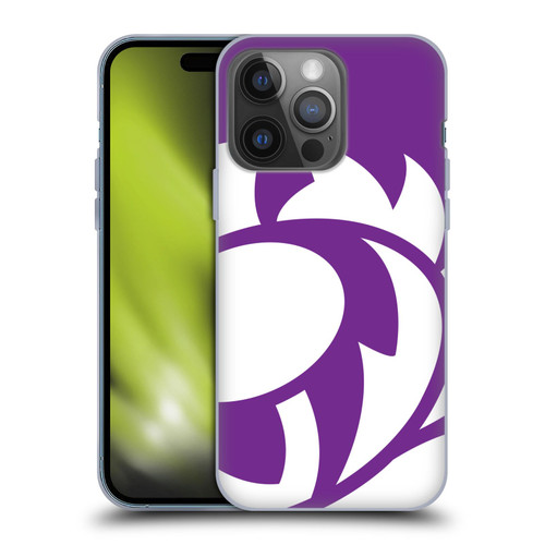Scotland Rugby Oversized Thistle Purple Heather Soft Gel Case for Apple iPhone 14 Pro