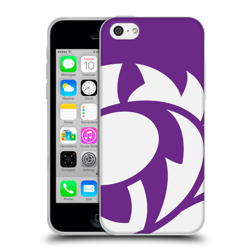 Scotland Rugby Oversized Thistle Purple Heather Soft Gel Case for Apple iPhone 5c
