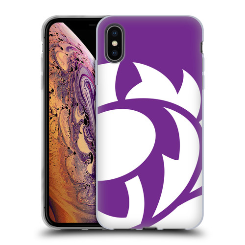 Scotland Rugby Oversized Thistle Purple Heather Soft Gel Case for Apple iPhone XS Max