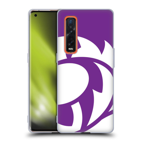 Scotland Rugby Oversized Thistle Purple Heather Soft Gel Case for OPPO Find X2 Pro 5G