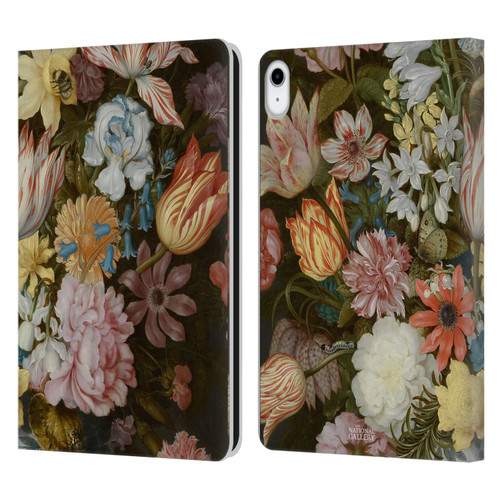 The National Gallery Art A Still Life Of Flowers In A Wan-Li Vase Leather Book Wallet Case Cover For Apple iPad 10.9 2022/2025