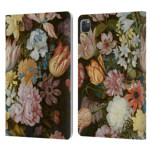 The National Gallery Art A Still Life Of Flowers In A Wan-Li Vase Leather Book Wallet Case Cover For Apple iPad Pro 11 2020 / 2021 / 2022