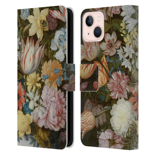 The National Gallery Art A Still Life Of Flowers In A Wan-Li Vase Leather Book Wallet Case Cover For Apple iPhone 13