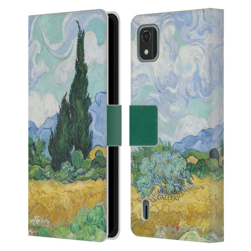 The National Gallery Art A Wheatfield With Cypresses Leather Book Wallet Case Cover For Nokia C2 2nd Edition