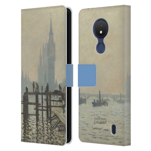 The National Gallery Art Monet Thames Leather Book Wallet Case Cover For Nokia C21