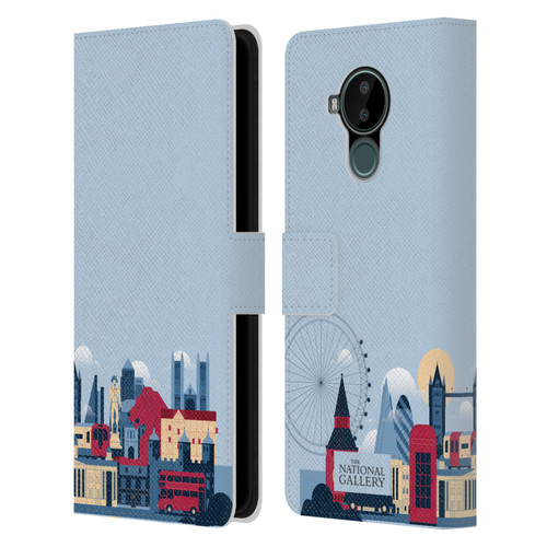 The National Gallery Art London Skyline Leather Book Wallet Case Cover For Nokia C30