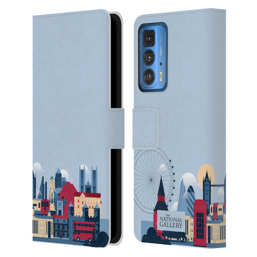 The National Gallery Art London Skyline Leather Book Wallet Case Cover For Motorola Edge 20 Pro