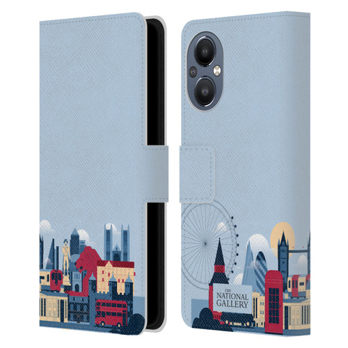 The National Gallery Art London Skyline Leather Book Wallet Case Cover For OnePlus Nord N20 5G