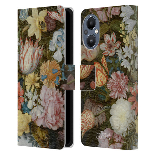 The National Gallery Art A Still Life Of Flowers In A Wan-Li Vase Leather Book Wallet Case Cover For OnePlus Nord N20 5G