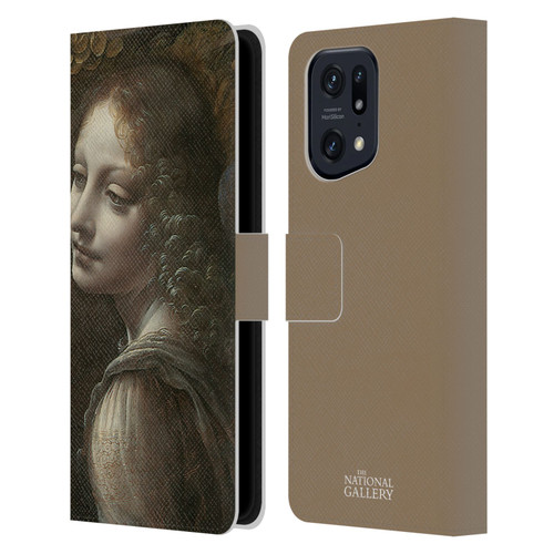 The National Gallery Art The Virgin Of The Rocks Leather Book Wallet Case Cover For OPPO Find X5 Pro