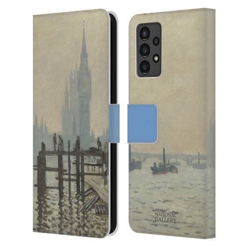 The National Gallery Art Monet Thames Leather Book Wallet Case Cover For Samsung Galaxy A13 (2022)