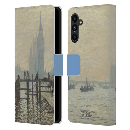 The National Gallery Art Monet Thames Leather Book Wallet Case Cover For Samsung Galaxy A13 5G (2021)