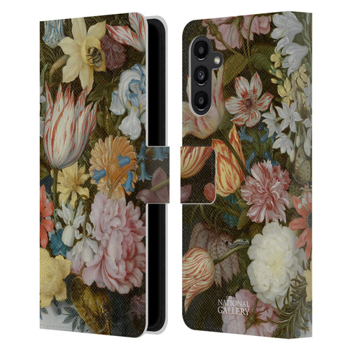 The National Gallery Art A Still Life Of Flowers In A Wan-Li Vase Leather Book Wallet Case Cover For Samsung Galaxy A13 5G (2021)