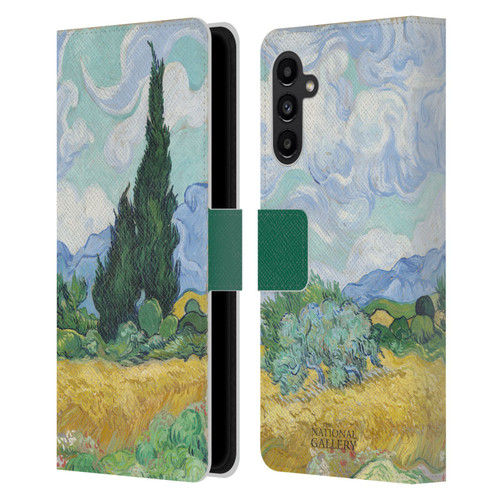 The National Gallery Art A Wheatfield With Cypresses Leather Book Wallet Case Cover For Samsung Galaxy A13 5G (2021)
