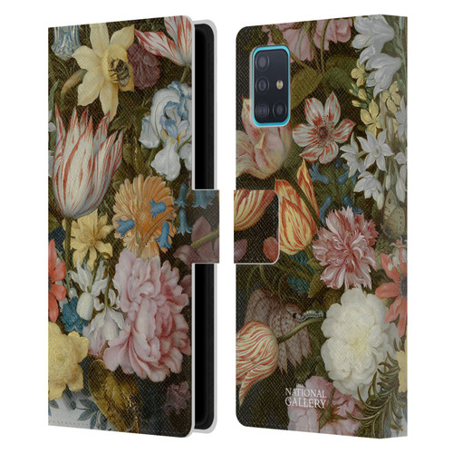 The National Gallery Art A Still Life Of Flowers In A Wan-Li Vase Leather Book Wallet Case Cover For Samsung Galaxy A51 (2019)