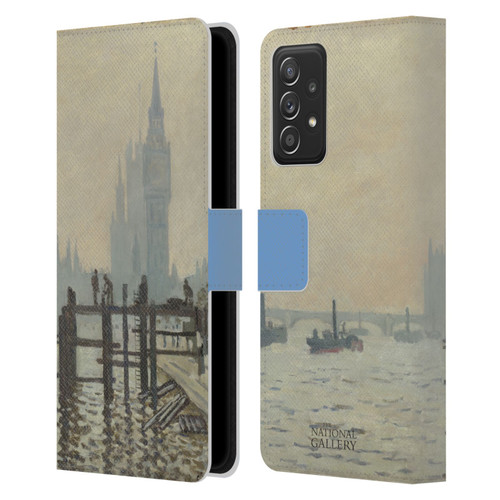 The National Gallery Art Monet Thames Leather Book Wallet Case Cover For Samsung Galaxy A52 / A52s / 5G (2021)