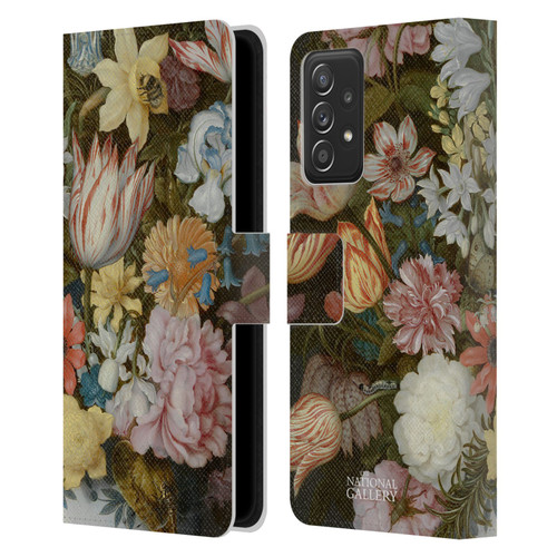 The National Gallery Art A Still Life Of Flowers In A Wan-Li Vase Leather Book Wallet Case Cover For Samsung Galaxy A53 5G (2022)