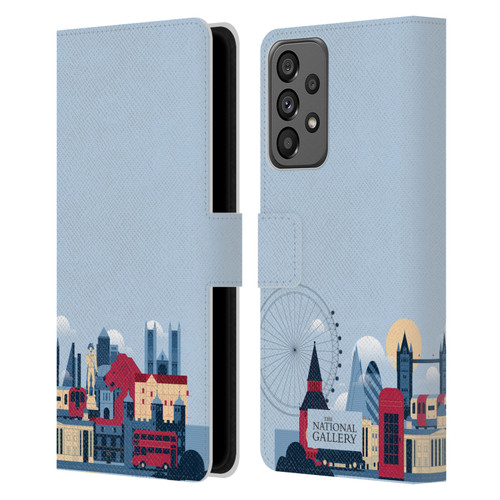 The National Gallery Art London Skyline Leather Book Wallet Case Cover For Samsung Galaxy A73 5G (2022)