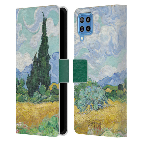 The National Gallery Art A Wheatfield With Cypresses Leather Book Wallet Case Cover For Samsung Galaxy F22 (2021)