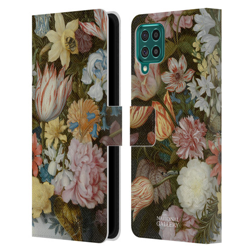 The National Gallery Art A Still Life Of Flowers In A Wan-Li Vase Leather Book Wallet Case Cover For Samsung Galaxy F62 (2021)