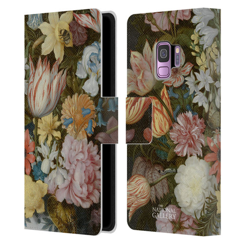 The National Gallery Art A Still Life Of Flowers In A Wan-Li Vase Leather Book Wallet Case Cover For Samsung Galaxy S9