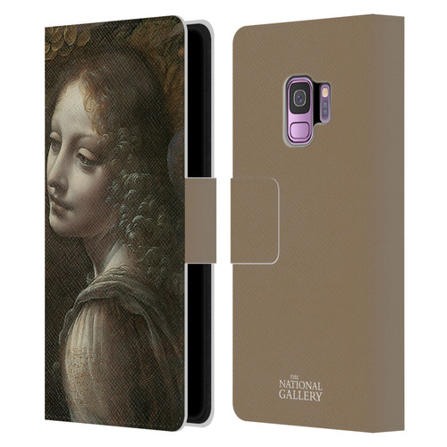 The National Gallery Art The Virgin Of The Rocks Leather Book Wallet Case Cover For Samsung Galaxy S9