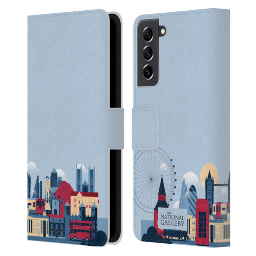The National Gallery Art London Skyline Leather Book Wallet Case Cover For Samsung Galaxy S21 FE 5G