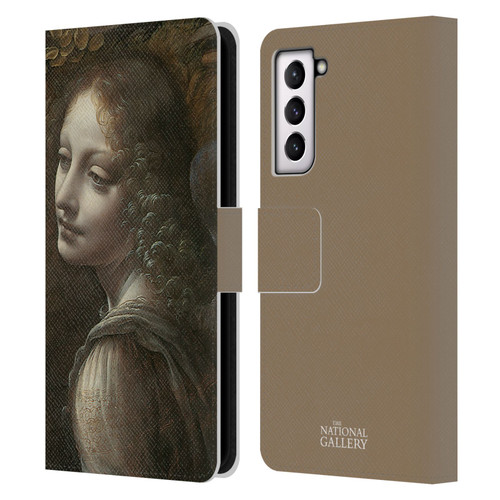 The National Gallery Art The Virgin Of The Rocks Leather Book Wallet Case Cover For Samsung Galaxy S21 5G