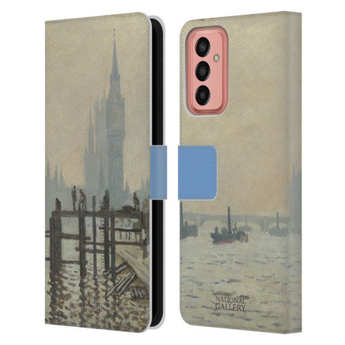 The National Gallery Art Monet Thames Leather Book Wallet Case Cover For Samsung Galaxy M13 (2022)