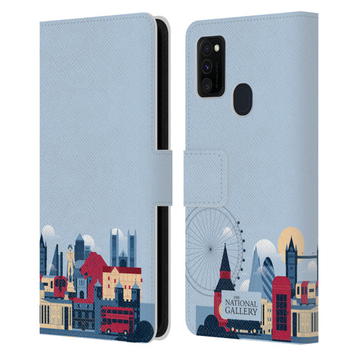 The National Gallery Art London Skyline Leather Book Wallet Case Cover For Samsung Galaxy M30s (2019)/M21 (2020)