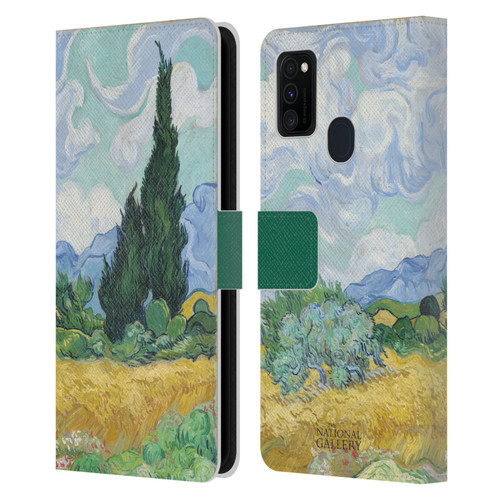 The National Gallery Art A Wheatfield With Cypresses Leather Book Wallet Case Cover For Samsung Galaxy M30s (2019)/M21 (2020)