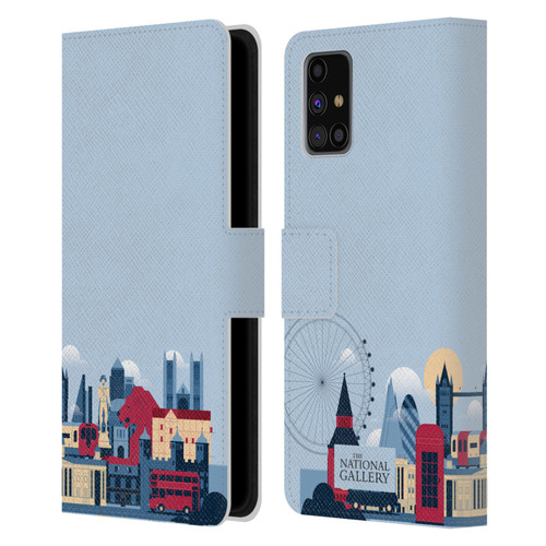 The National Gallery Art London Skyline Leather Book Wallet Case Cover For Samsung Galaxy M31s (2020)
