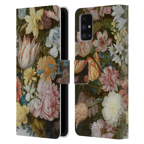 The National Gallery Art A Still Life Of Flowers In A Wan-Li Vase Leather Book Wallet Case Cover For Samsung Galaxy M31s (2020)