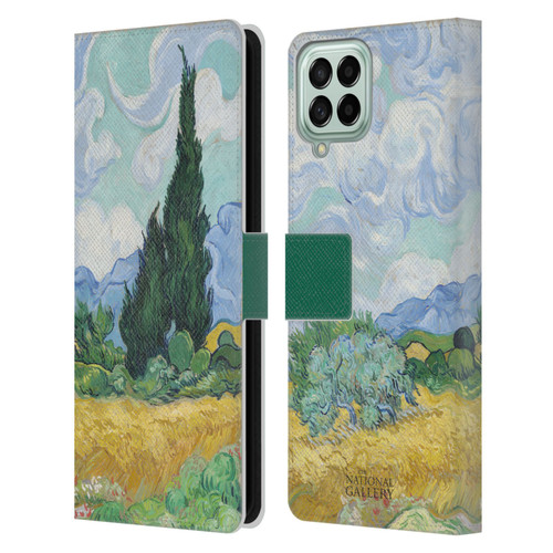 The National Gallery Art A Wheatfield With Cypresses Leather Book Wallet Case Cover For Samsung Galaxy M33 (2022)