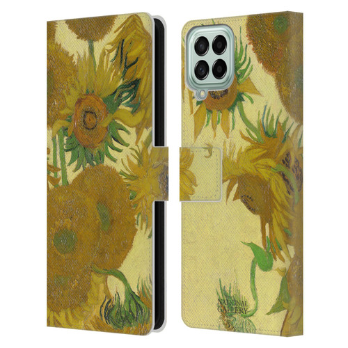 The National Gallery Art Sunflowers Leather Book Wallet Case Cover For Samsung Galaxy M53 (2022)