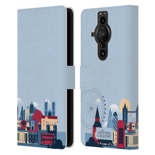 The National Gallery Art London Skyline Leather Book Wallet Case Cover For Sony Xperia Pro-I