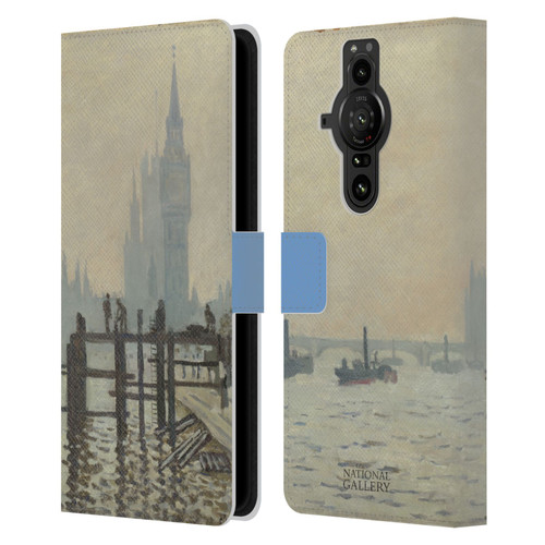 The National Gallery Art Monet Thames Leather Book Wallet Case Cover For Sony Xperia Pro-I