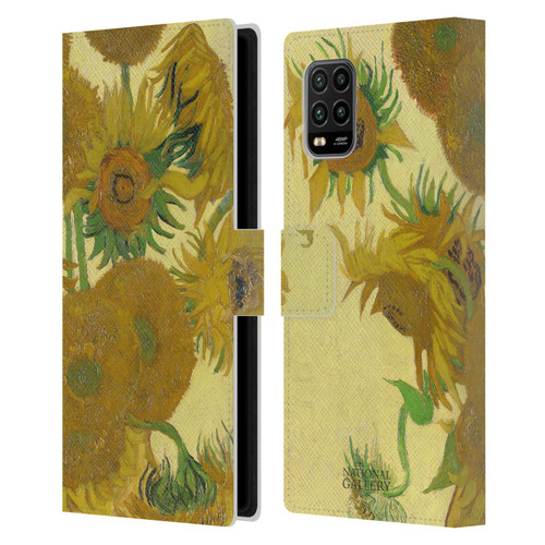 The National Gallery Art Sunflowers Leather Book Wallet Case Cover For Xiaomi Mi 10 Lite 5G