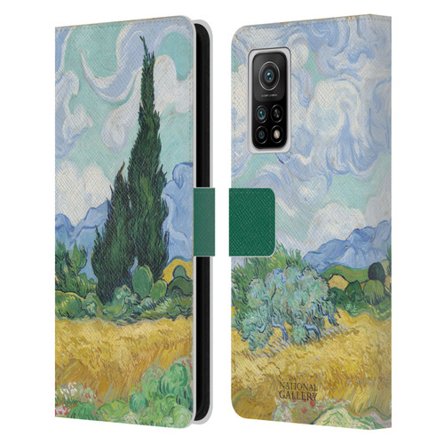 The National Gallery Art A Wheatfield With Cypresses Leather Book Wallet Case Cover For Xiaomi Mi 10T 5G