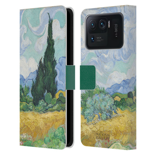 The National Gallery Art A Wheatfield With Cypresses Leather Book Wallet Case Cover For Xiaomi Mi 11 Ultra