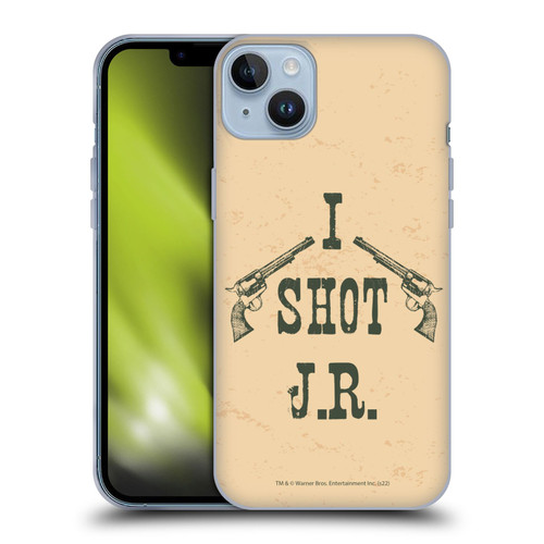 Dallas: Television Series Graphics Typography Soft Gel Case for Apple iPhone 14 Plus