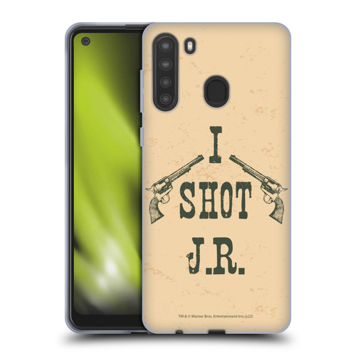 Dallas: Television Series Graphics Typography Soft Gel Case for Samsung Galaxy A21 (2020)