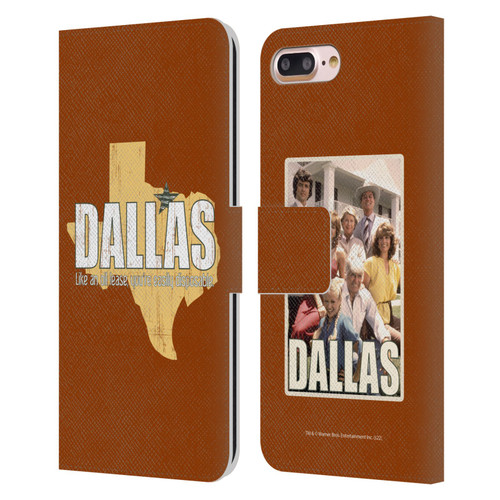 Dallas: Television Series Graphics Quote Leather Book Wallet Case Cover For Apple iPhone 7 Plus / iPhone 8 Plus