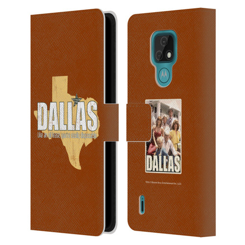 Dallas: Television Series Graphics Quote Leather Book Wallet Case Cover For Motorola Moto E7