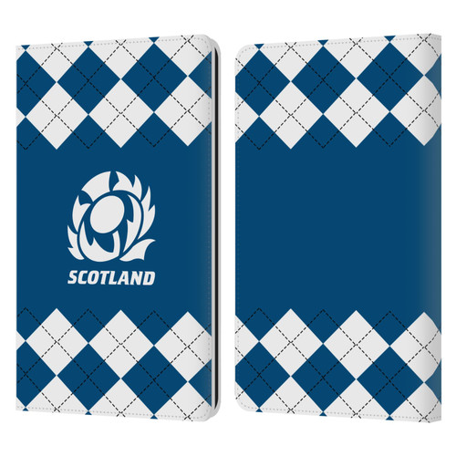 Scotland Rugby Logo 2 Argyle Leather Book Wallet Case Cover For Amazon Kindle Paperwhite 1 / 2 / 3