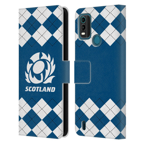 Scotland Rugby Logo 2 Argyle Leather Book Wallet Case Cover For Nokia G11 Plus