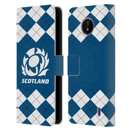 Scotland Rugby Logo 2 Argyle Leather Book Wallet Case Cover For Nokia C10 / C20