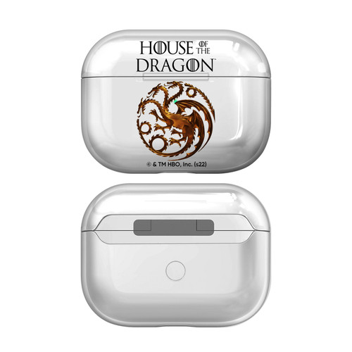 House Of The Dragon: Television Series Graphics Targaryen Emblem Art Clear Hard Crystal Cover Case for Apple AirPods Pro Charging Case